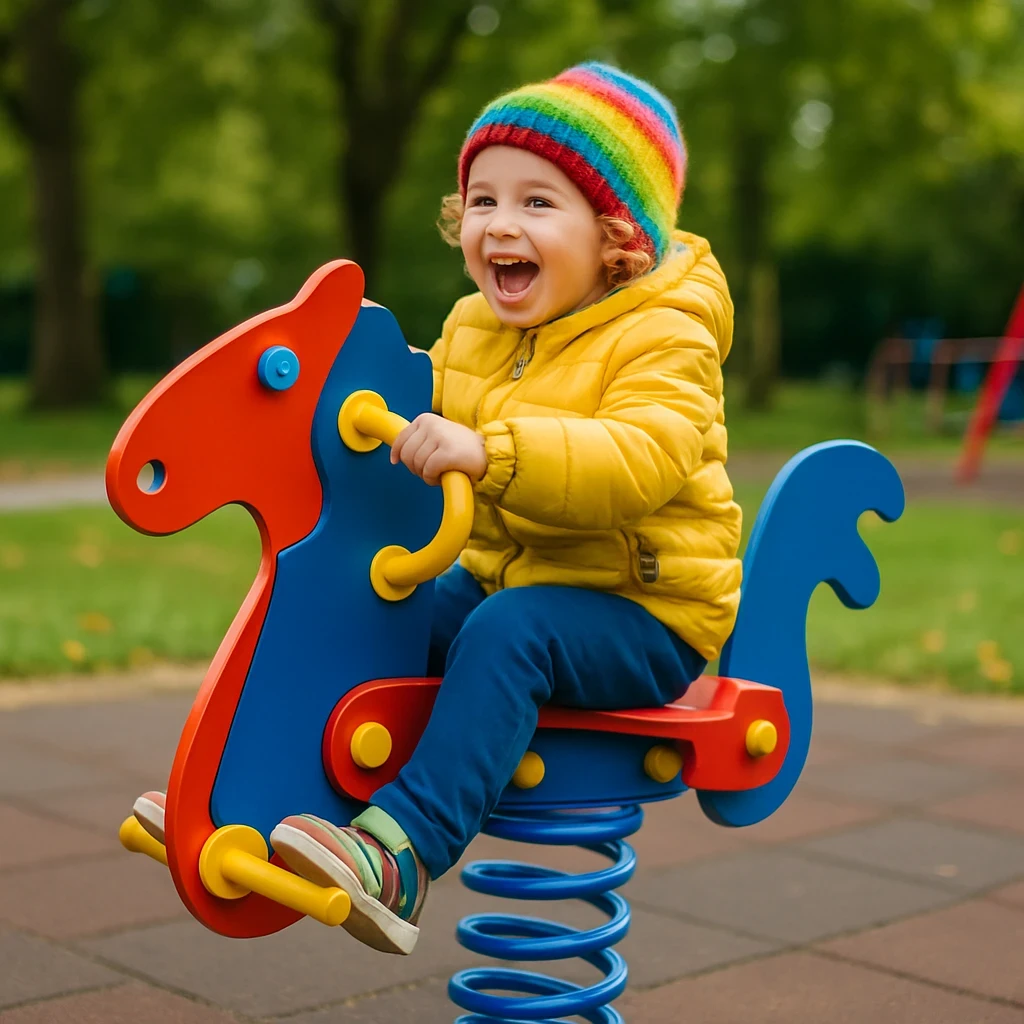 Dlaczego kolorowy bujak na sprężynie to ulubiona atrakcja na placu zabaw?